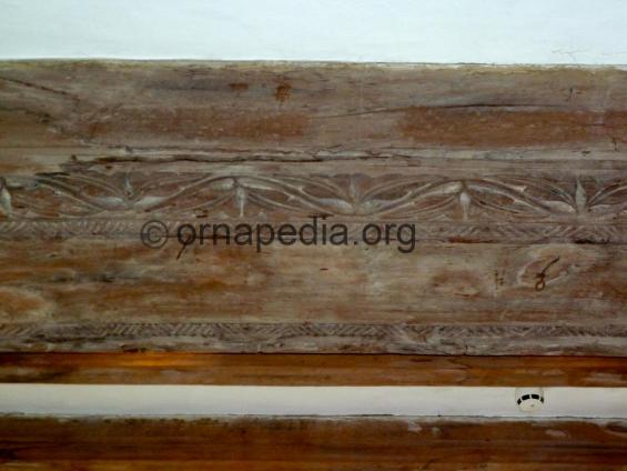 Carved oak beams