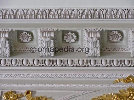 French ceiling cornice.