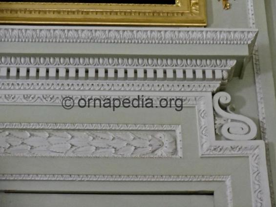 French overdoor entablature. 