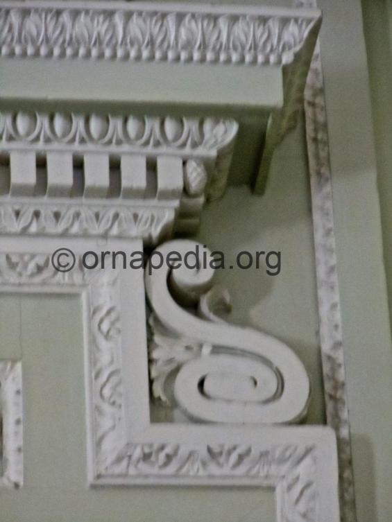 French overdoor entablature.