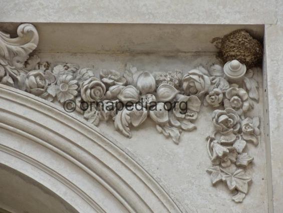 French carved stone spandrel.