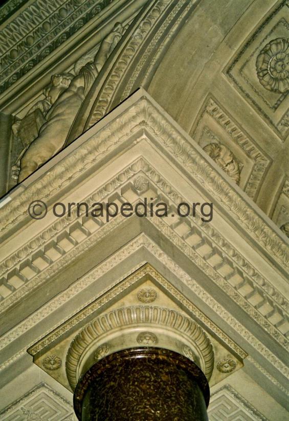 Marble entablature 