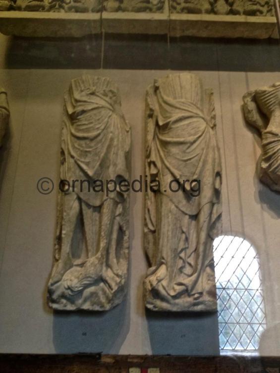 Marble medieval figures